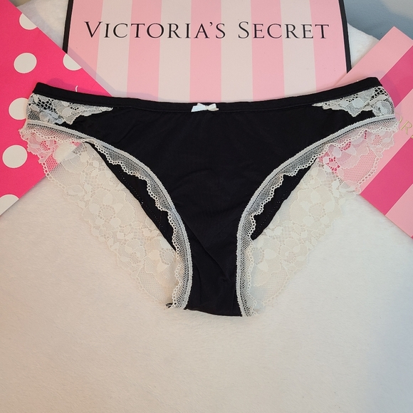 Y2K VS Dream Angels Smooth Micro Nylon Lace Cheekini Panty Size Sm - Picture 1 of 6